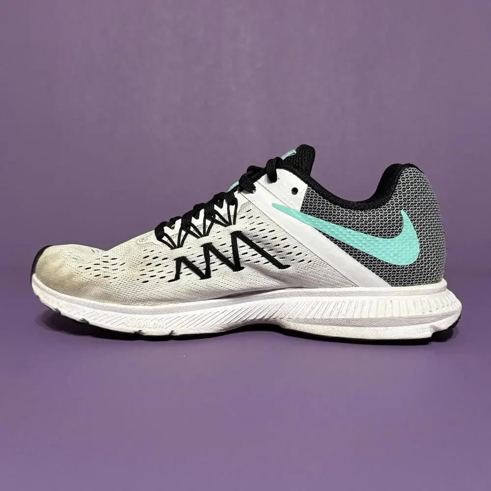 Nike Zoom Winflo 3 Turq White Running Shoes Sneakers 831562 101 Women Size 7.5